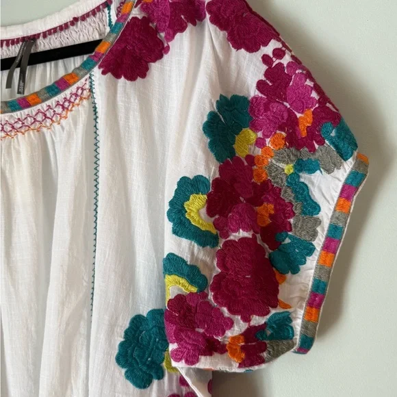 BY ANTHROPOLOGIE EMBROIDERED TUNIC TOP, Size Large, NWT - Picture 4 of 9